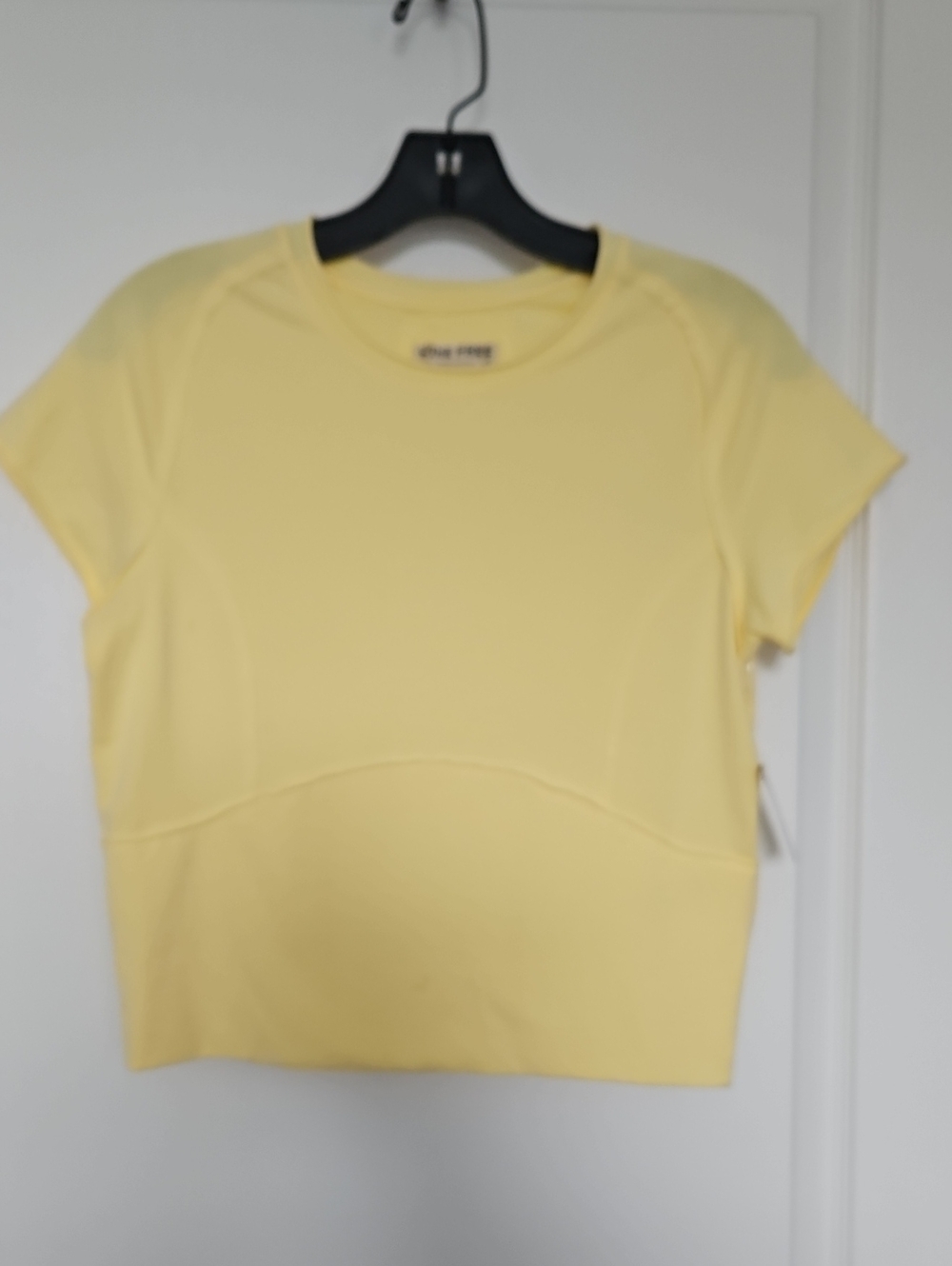 We The Free Yellow Short Sleeve Crewneck Top, L Jr.